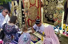 Gold embroidery center at "Kulita" caravanserai